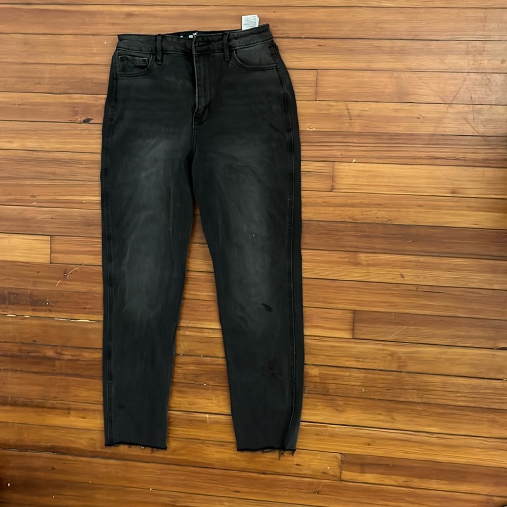 Vintage Stretch High Rise Washed Black Mom Jeans Perfect Condition